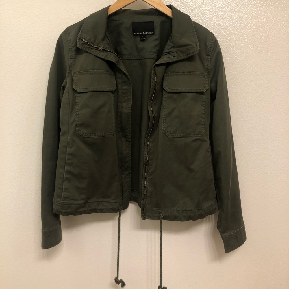 Banana Republic Flight Jacket Olive Green